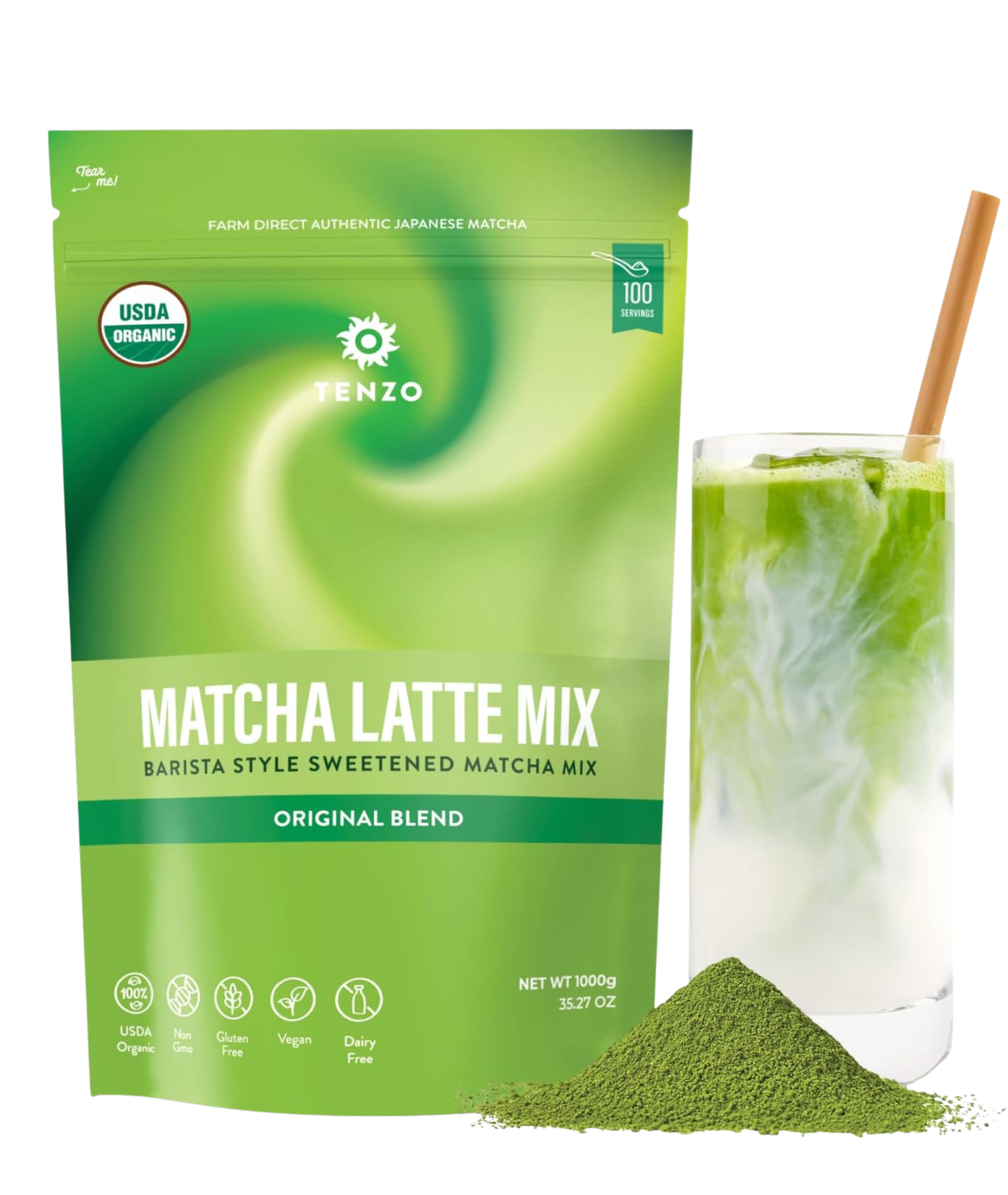 Tenzo Matcha Latte Mix – 1kg Bag – Abbotsford Road Tenzo Matcha Latte Mix – 1kg Bag – Abbotsford Road