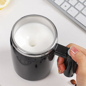 Automatic Stirring Coffee Mug with Stainless Steel Lining