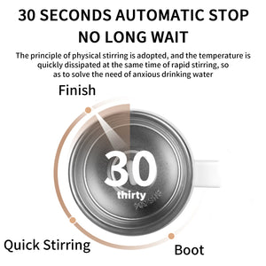 Automatic Stirring Coffee Mug with Stainless Steel Lining